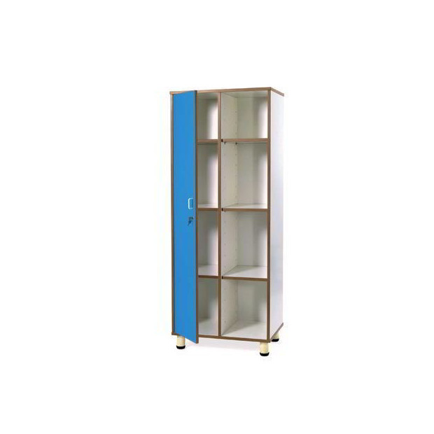 MOBILE 1 ANTA + 4 RIPIANI CM.72X45X180 H - AZZURRO