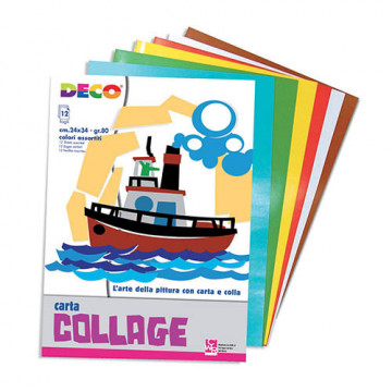 CARTA RASATA - ALBUM 12 FOGLI CM. 24X34 - COL.ASS