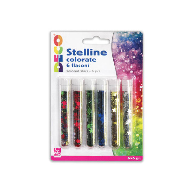 STELLINE - BLISTER 6 FLACONI ML.12 - COL. ASS.