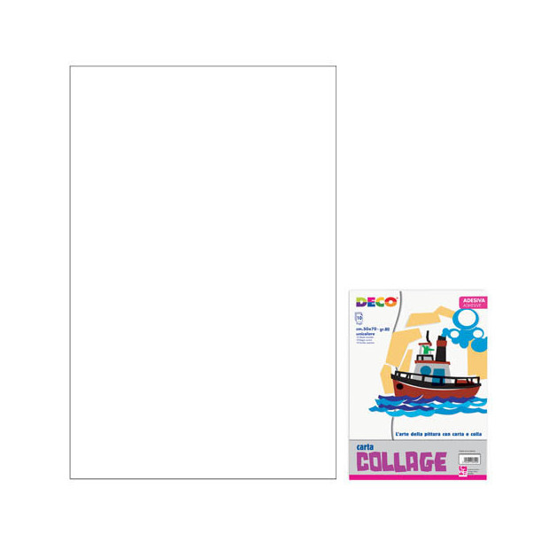 RASATA ADESIVA CM. 50x70 CONF. 10 FG.  - BIANCO