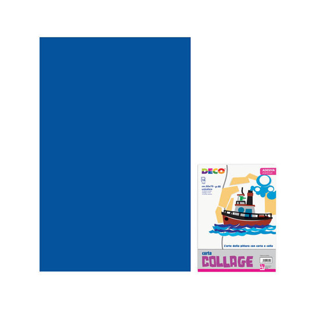 RASATA ADESIVA CM. 50x70 CONF. 10 FG.  - BLU
