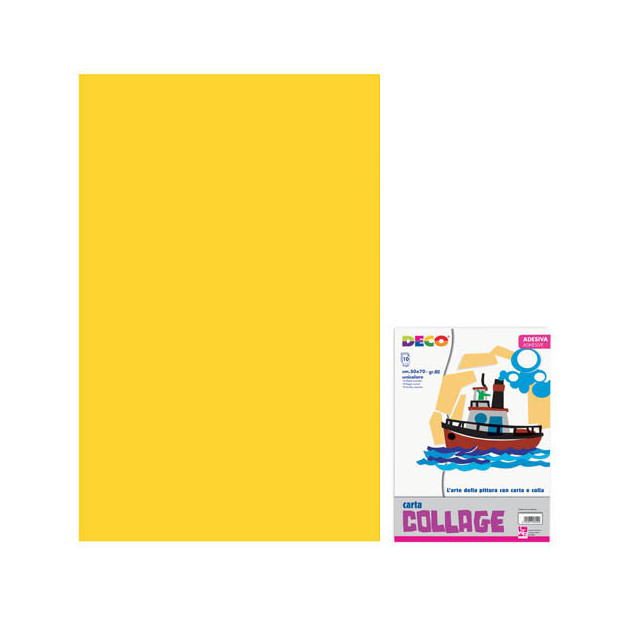 RASATA ADESIVA CM. 50x70 CONF. 10 FG.  - GIALLO