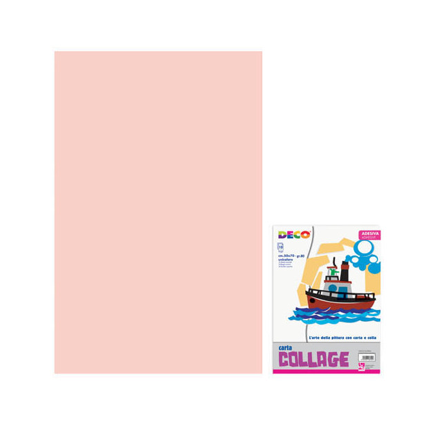 RASATA ADESIVA CM. 50x70 CONF. 10 FG.  - ROSA