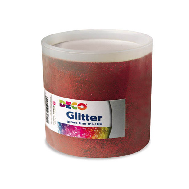 GLITTER GRANA FINE - BARATTOLO ML.700 - ROSSO