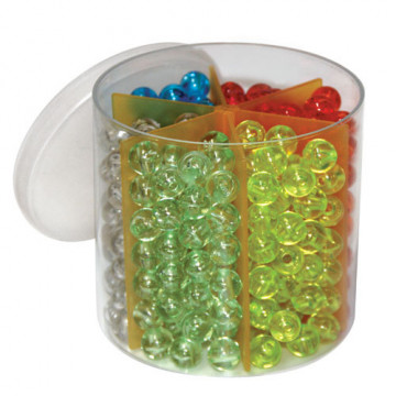 PERLE CRISTAL DIAM.MM.12 - BARATTOLO 300 PZ.COL.ASS.