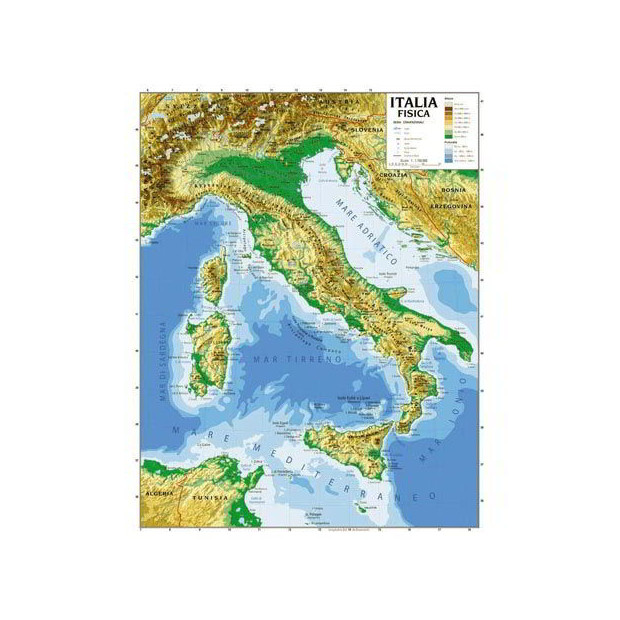 Carta Geografica da Parete - Italia