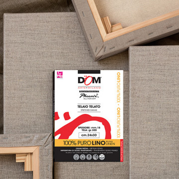 TELAIO PITTURA - TELA LINO GR.300 - CM.24X30