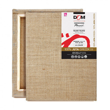 TELAIO PITTURA - TELA JUTA GREZZA - CM.24X30