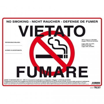 Cartello Vietato Fumare