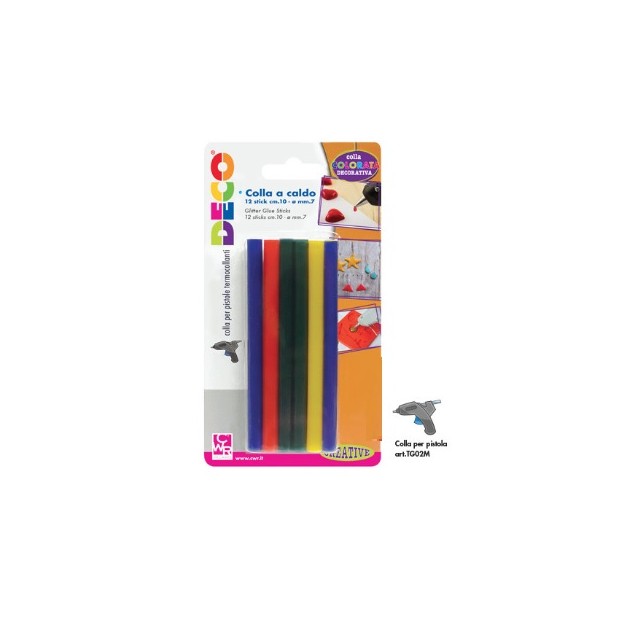 COLLA A CALDO - BLISTER 12 STICK DIAM. MM.7 - COLOR