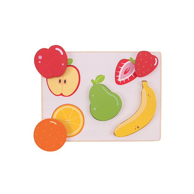PUZZLE LEGNO SOLLEVA E GUARDA - FRUTTA